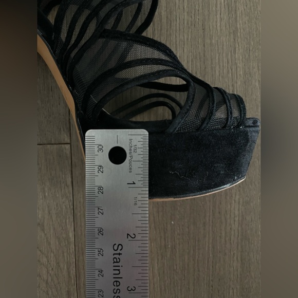 Black Suede & Mesh Platform Heels  from Bebe🖤 - Picture 9 of 11